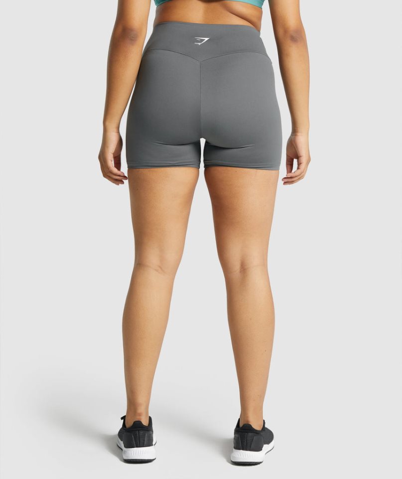 Pantalones Cortos Gymshark Entrenamiento Mujer Gris | ES5238-CW