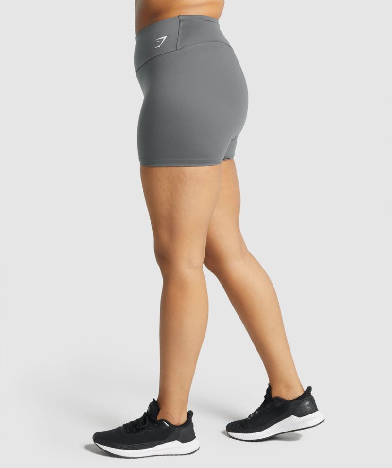 Pantalones Cortos Gymshark Entrenamiento Mujer Gris | ES5238-CW