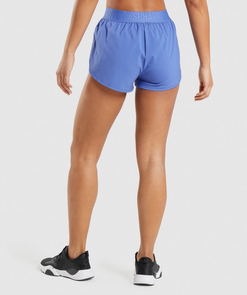 Pantalones Cortos Gymshark Entrenamiento Loose Fit Mujer Azules | ES7189-YP