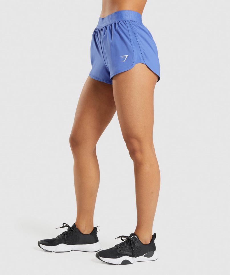 Pantalones Cortos Gymshark Entrenamiento Loose Fit Mujer Azules | ES7189-YP