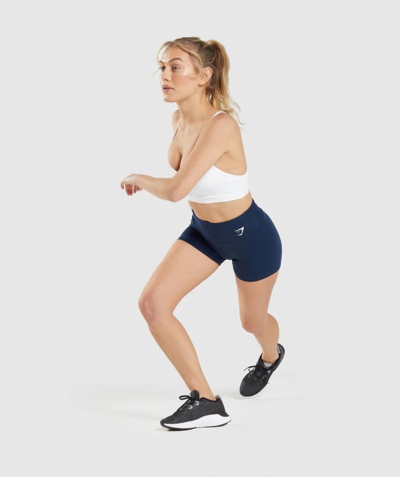 Pantalones Cortos Gymshark Entrenamiento Mujer Azul Marino | ES8136-OC