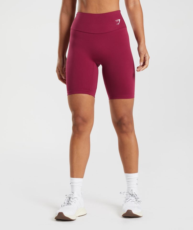 Pantalones Cortos Gymshark Entrenamiento Cycling Mujer Fucsia | ES8513-BY