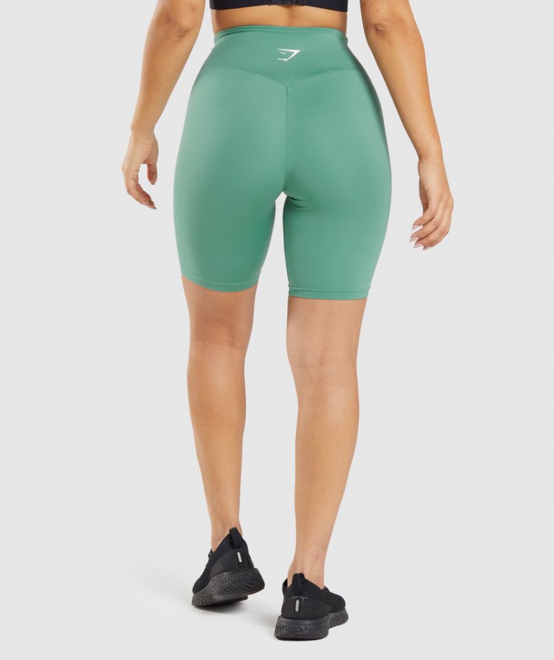 Pantalones Cortos Gymshark Entrenamiento Cycling Mujer Verde | ES8970-HB