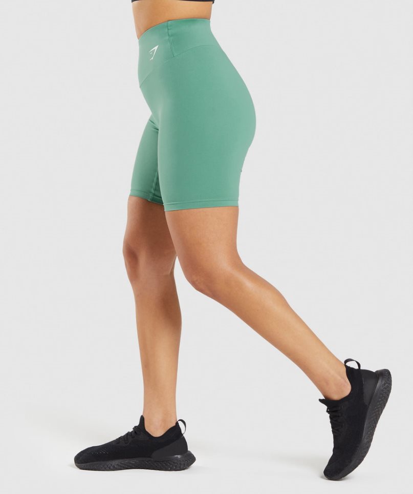 Pantalones Cortos Gymshark Entrenamiento Cycling Mujer Verde | ES8970-HB