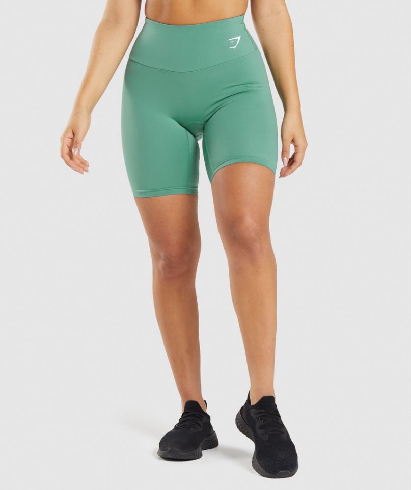 Pantalones Cortos Gymshark Entrenamiento Cycling Mujer Verde | ES8970-HB