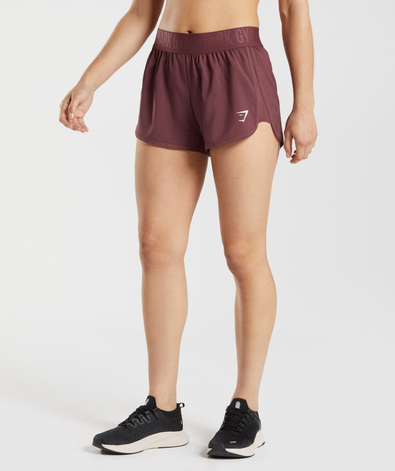 Pantalones Cortos Gymshark Entrenamiento Loose Fit Mujer Marrones Oscuro | ES9167-MY