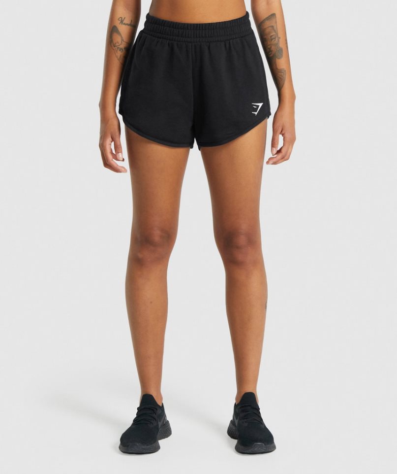 Pantalones Cortos Gymshark Entrenamiento Sweat Mujer Negras | ES9270-EZ