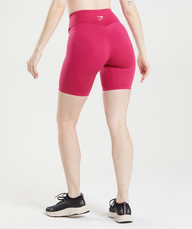 Pantalones Cortos Gymshark Entrenamiento Cycling Mujer Rosas | ES9463-VQ