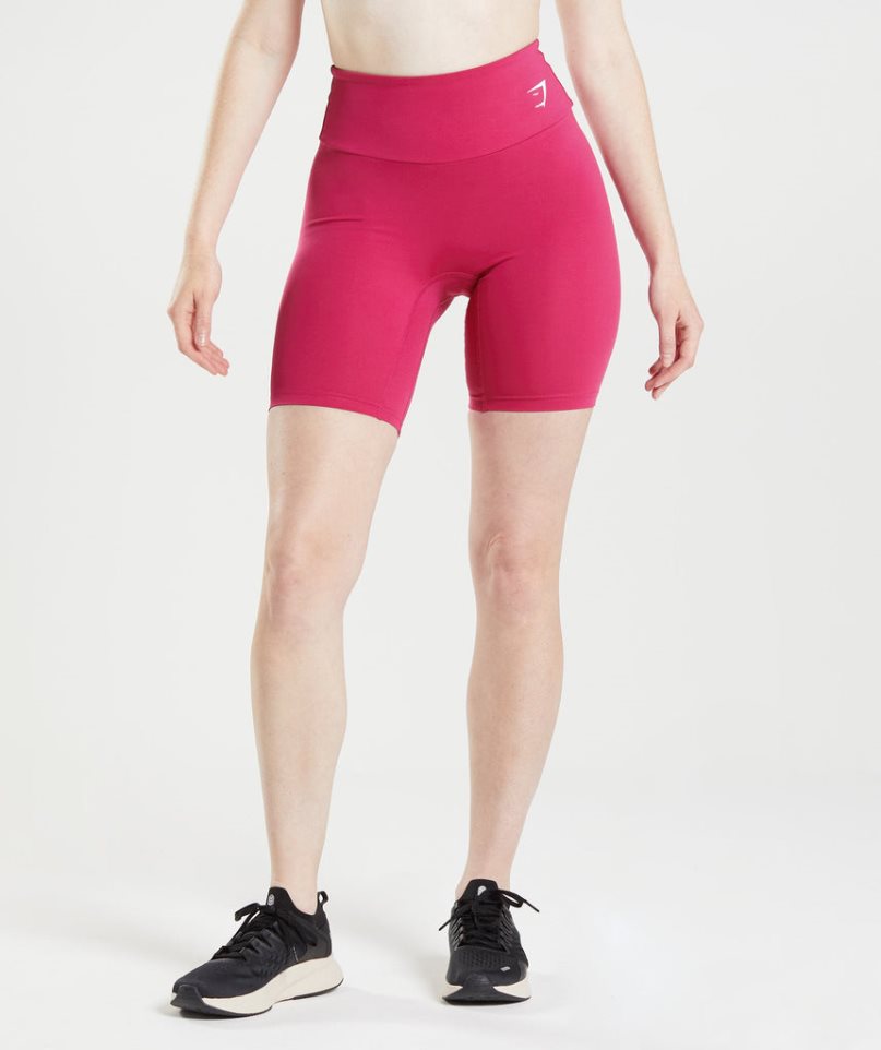 Pantalones Cortos Gymshark Entrenamiento Cycling Mujer Rosas | ES9463-VQ