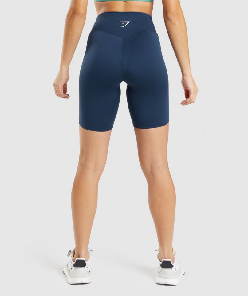 Pantalones Cortos Gymshark Entrenamiento Cycling Mujer Azul Marino | ES9542-BG