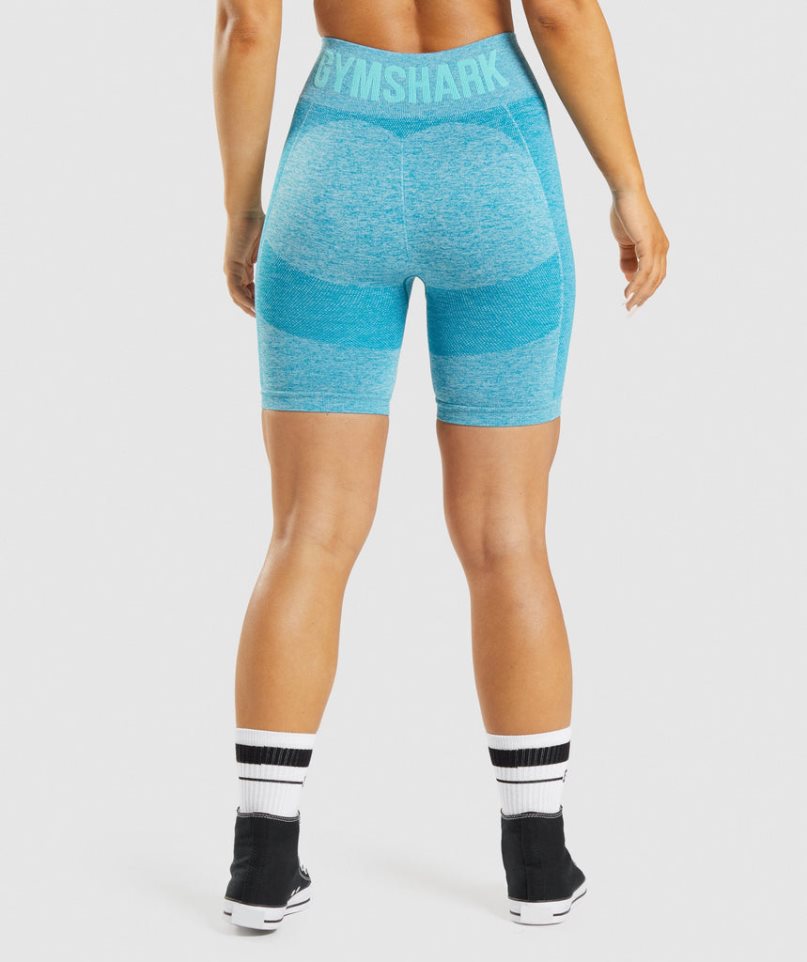 Pantalones Cortos Gymshark Flex Cycling Mujer Turquesa | ES1739-FE