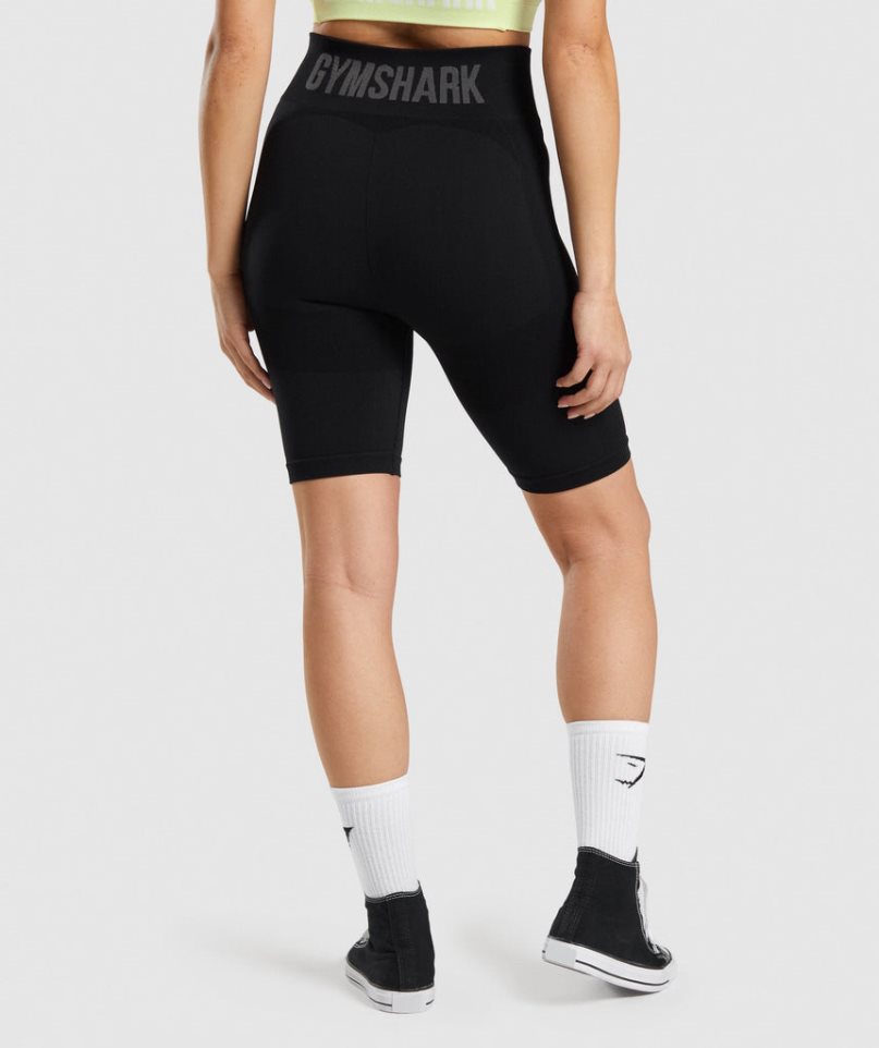 Pantalones Cortos Gymshark Flex Cycling Mujer Negras | ES7312-XZ