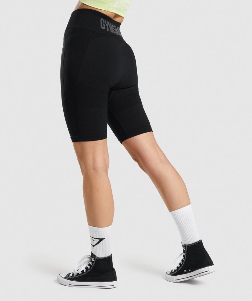 Pantalones Cortos Gymshark Flex Cycling Mujer Negras | ES7312-XZ