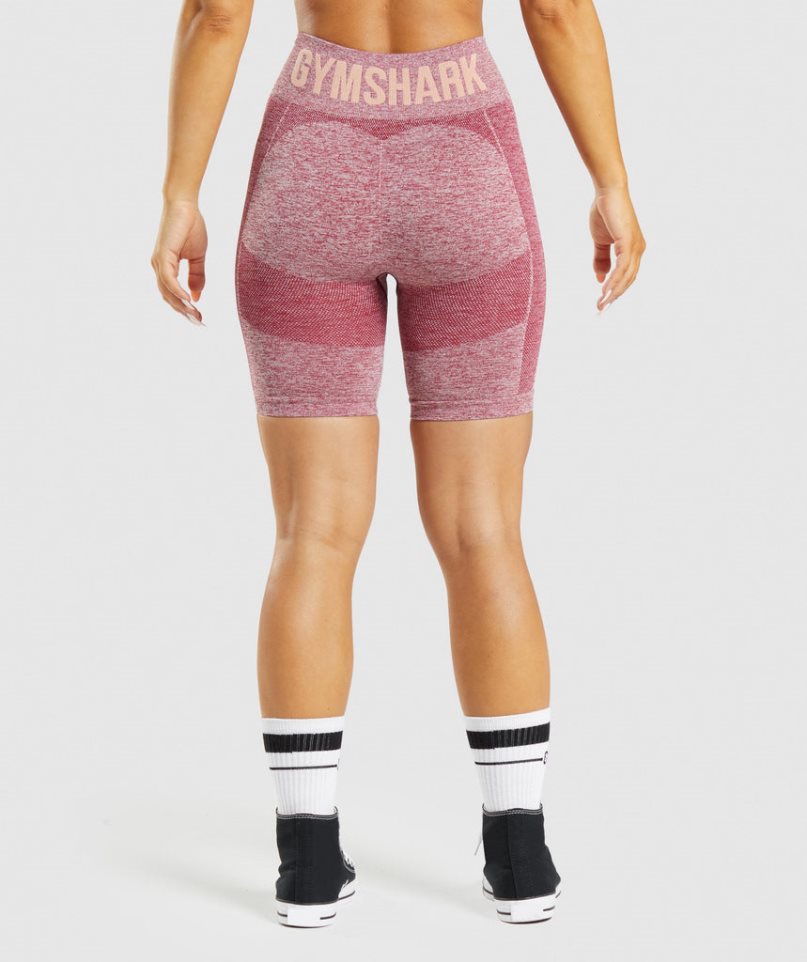 Pantalones Cortos Gymshark Flex Cycling Mujer Rosas | ES9562-WT