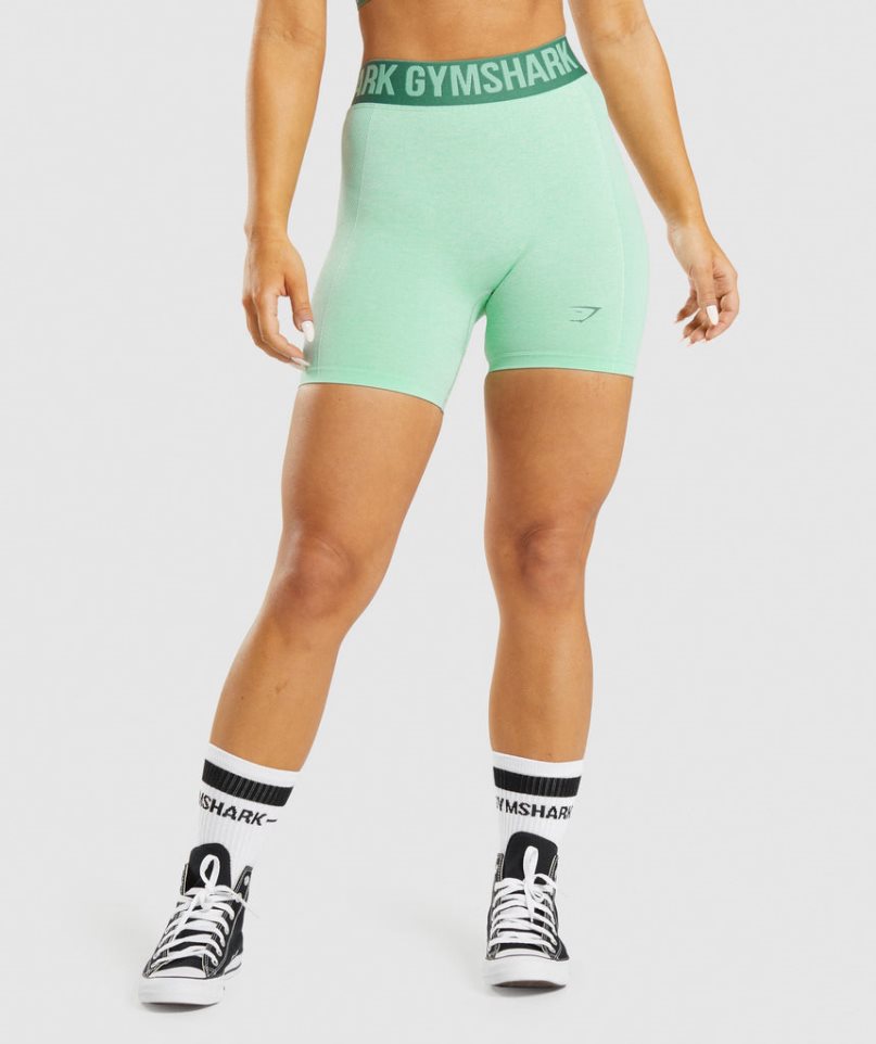 Pantalones Cortos Gymshark Flex Mujer Verde | ES2937-RU