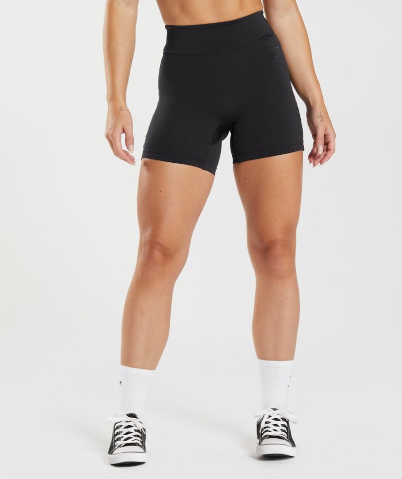 Pantalones Cortos Gymshark GS Power Original Tight Mujer Negras | ES9871-EK