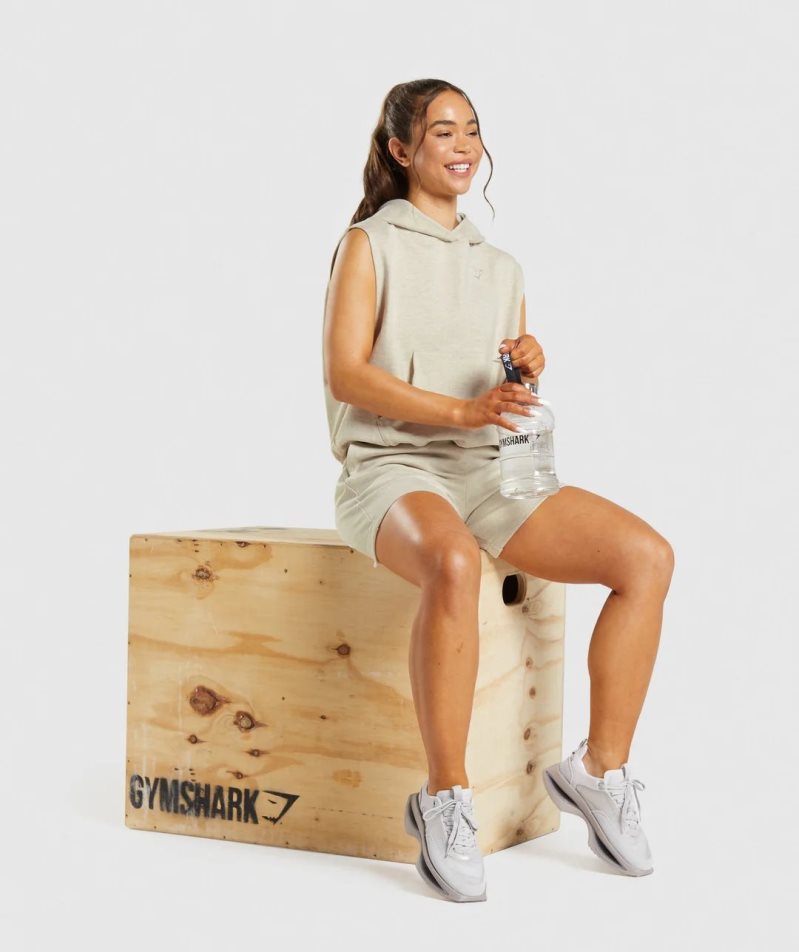 Pantalones Cortos Gymshark Rest Day Sweats Mujer Beige | ES1589-LC