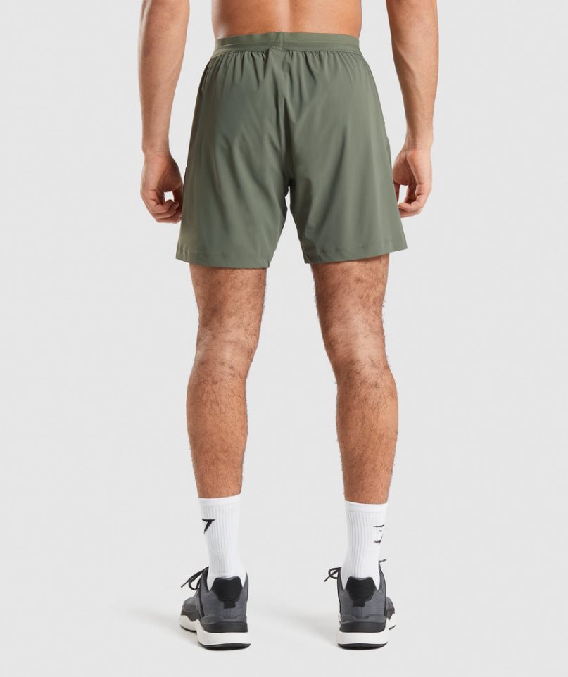 Pantalones Cortos Gymshark Studio Hombre Verde Oliva | ES0791-MO