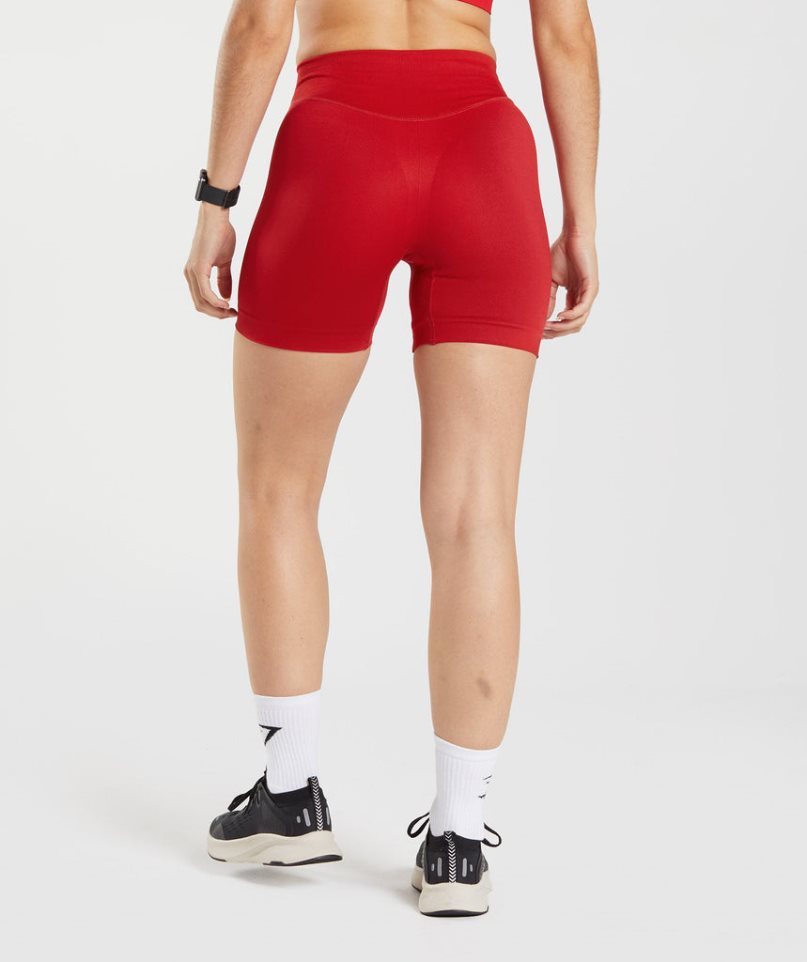 Pantalones Cortos Gymshark Sweat Seamless Sculpt Mujer Rojas | ES3904-WN