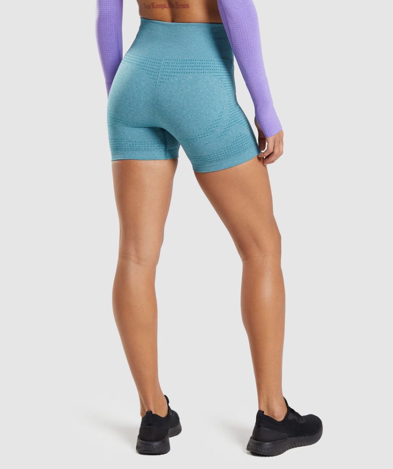 Pantalones Cortos Gymshark Vital Seamless 2.0 Mujer Turquesa | ES4572-WI