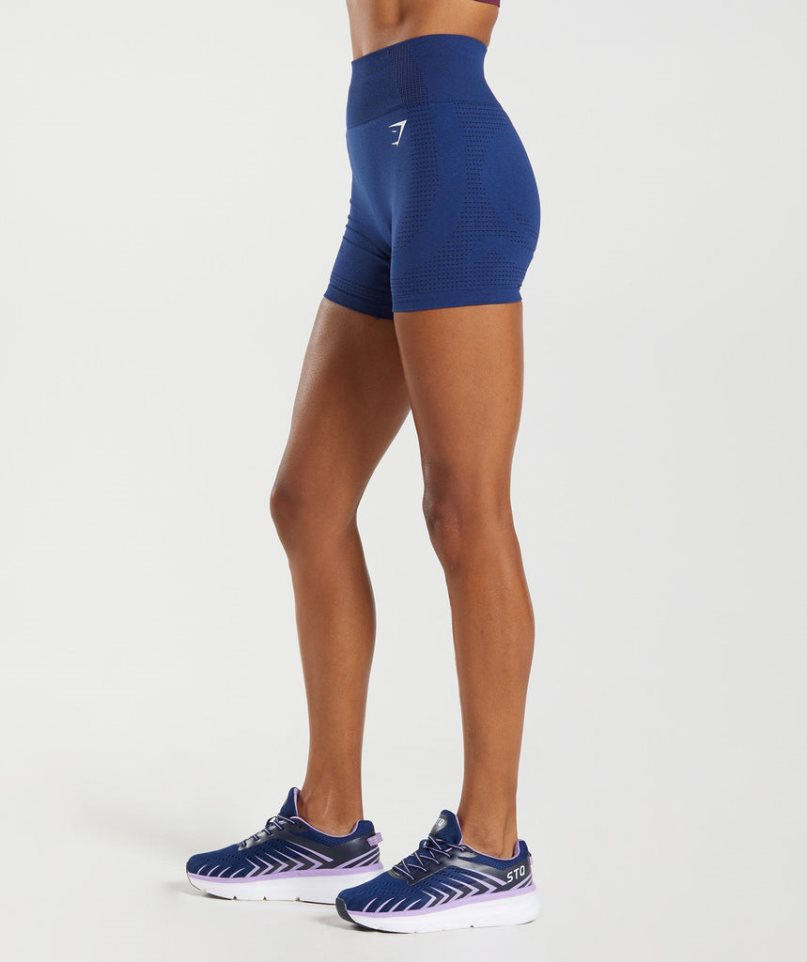 Pantalones Cortos Gymshark Vital Seamless 2.0 Mujer Azules | ES4809-ZS