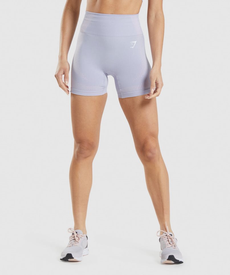 Pantalones Cortos Gymshark Vital Seamless 2.0 Mujer Azules Claro | ES7213-PH