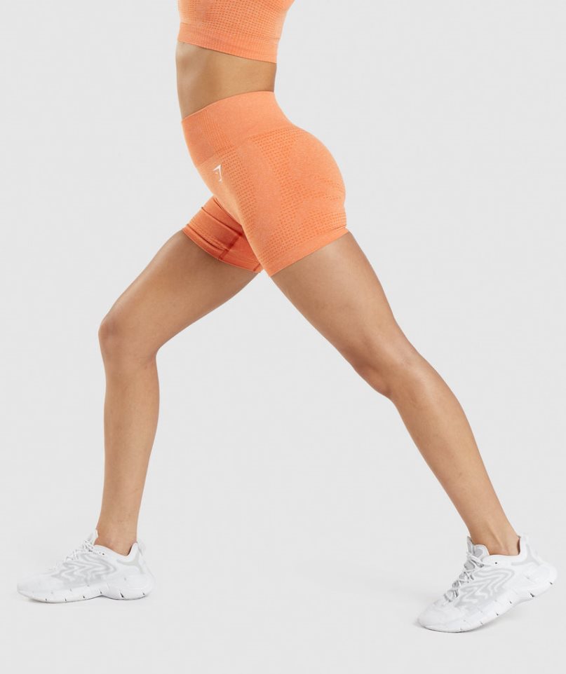 Pantalones Cortos Gymshark Vital Seamless 2.0 Mujer Naranjas | ES7812-KP