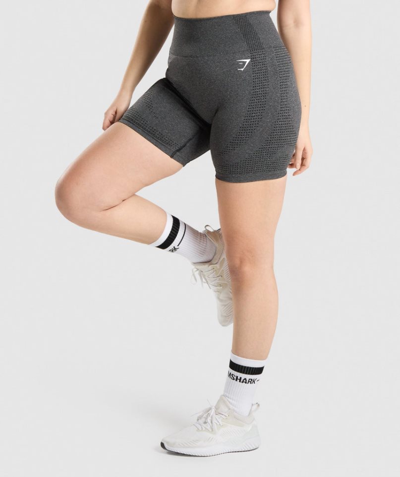 Pantalones Cortos Gymshark Vital Seamless 2.0 Mujer Gris Oscuro | ES7903-YR