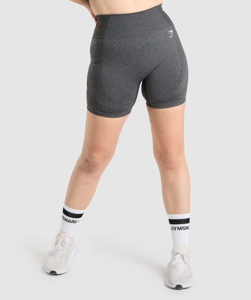 Pantalones Cortos Gymshark Vital Seamless 2.0 Mujer Gris Oscuro | ES7903-YR