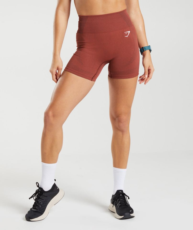 Pantalones Cortos Gymshark Vital Seamless 2.0 Mujer Marrones | ES8079-TY