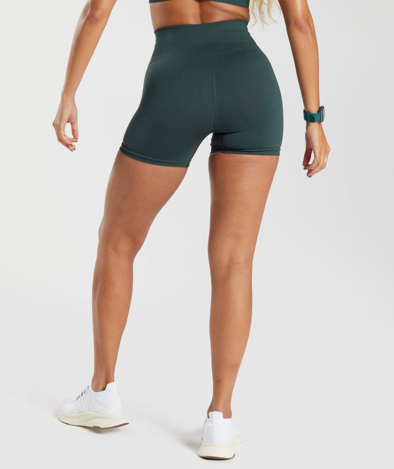 Pantalones Cortos Gymshark Vital Seamless 2.0 Mujer Verde Oscuro | ES8201-TN