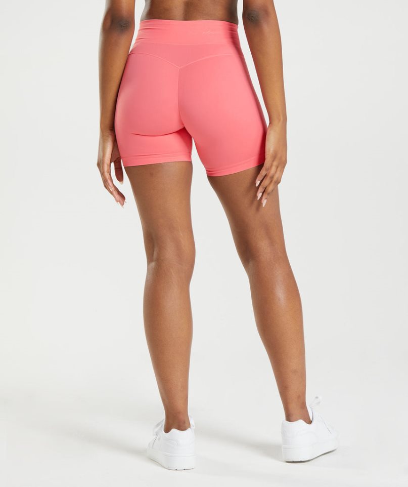 Pantalones Cortos Gymshark Whitney Mesh Mujer Rosas | ES7084-LD