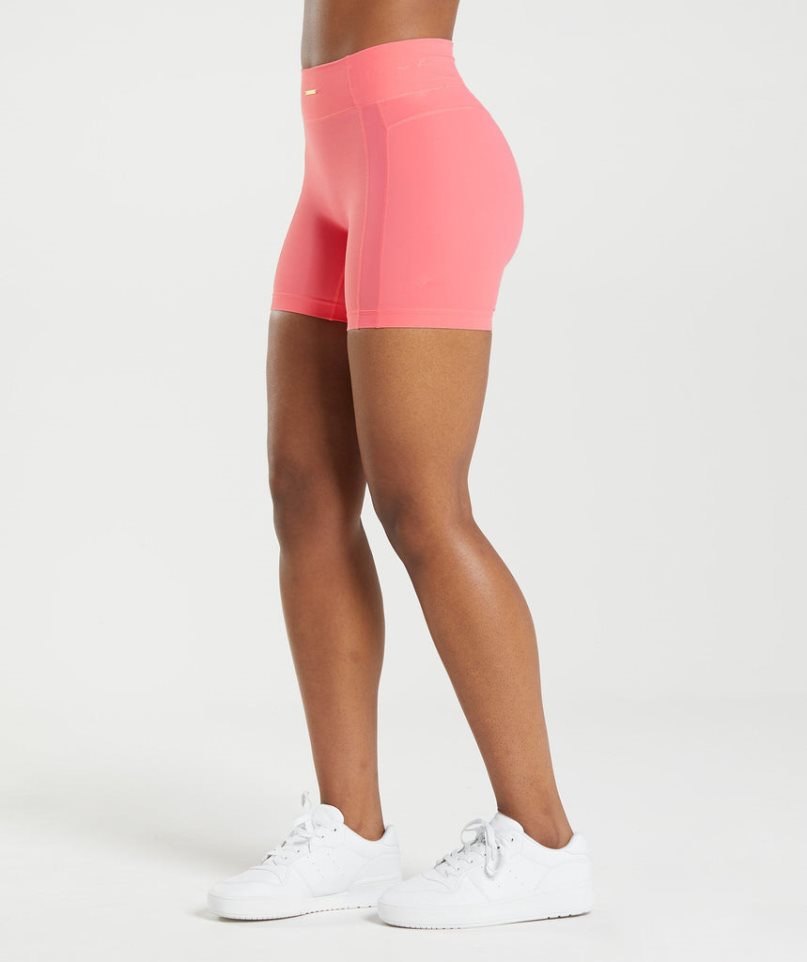 Pantalones Cortos Gymshark Whitney Mesh Mujer Rosas | ES7084-LD