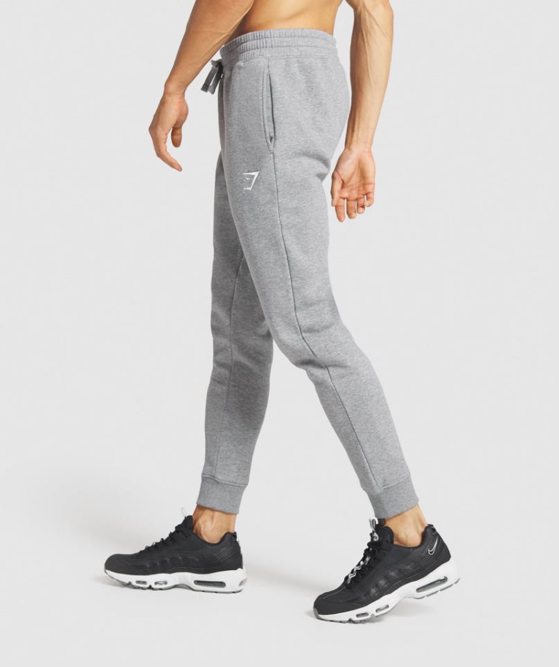 Pantalones Jogger Gymshark Crest Hombre Gris | ES0715-FE