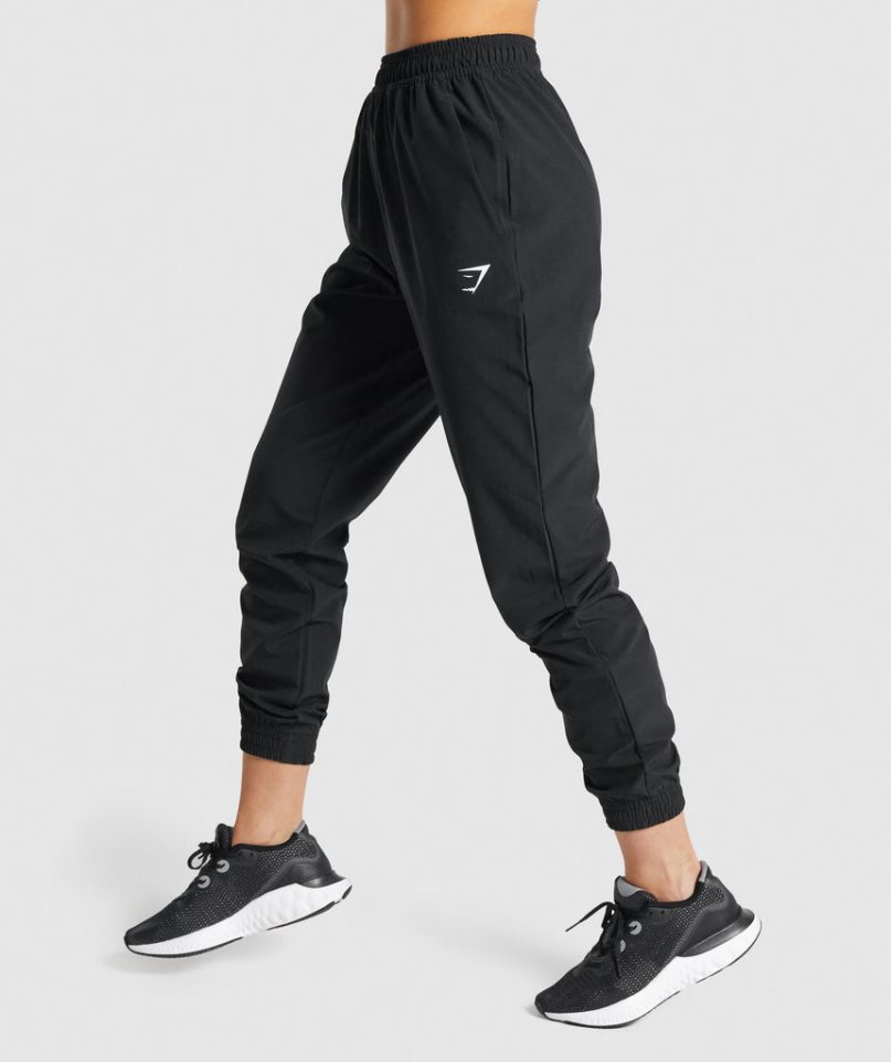 Pantalones Jogger Gymshark Entrenamiento Woven Mujer Negras | ES6725-KS