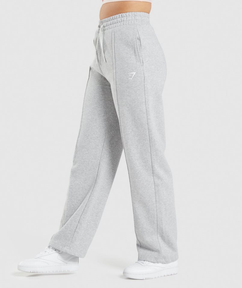 Pantalones Jogger Gymshark Entrenamiento Directo Leg Mujer Gris Claro | ES7560-DI