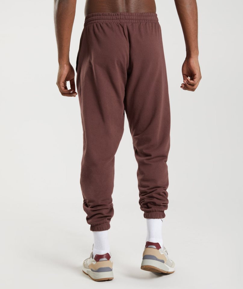 Pantalones Jogger Gymshark Essential Oversized Hombre Marrones | ES7539-FT