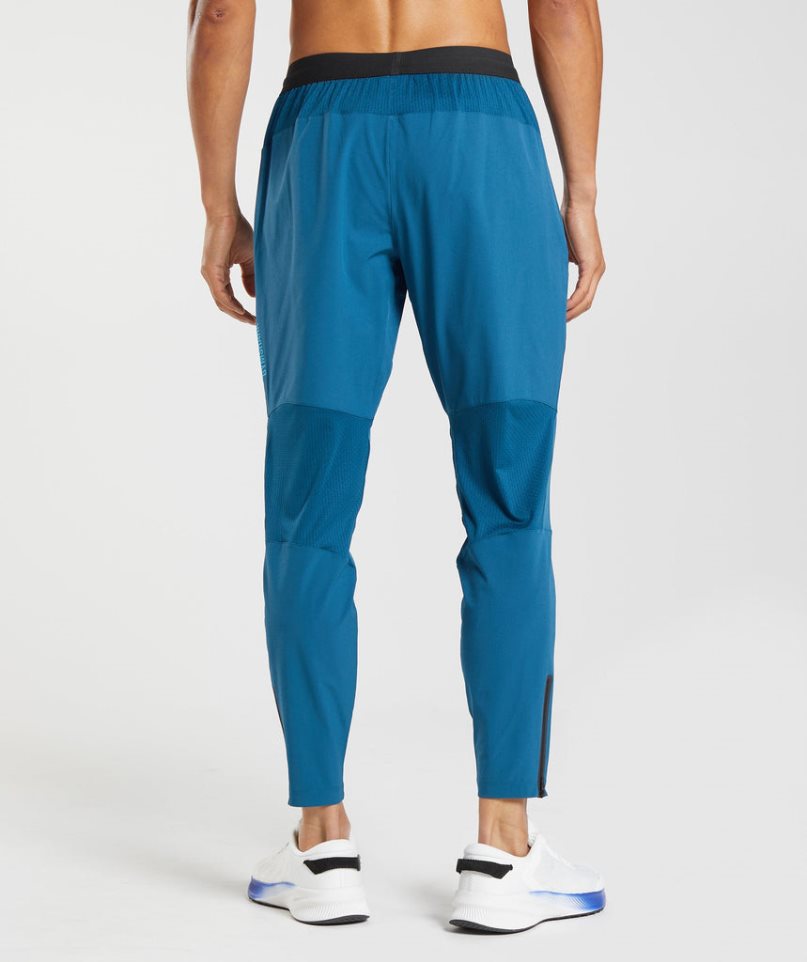 Pantalones Jogger Gymshark Híbrido Woven Hombre Azules | ES3845-YH