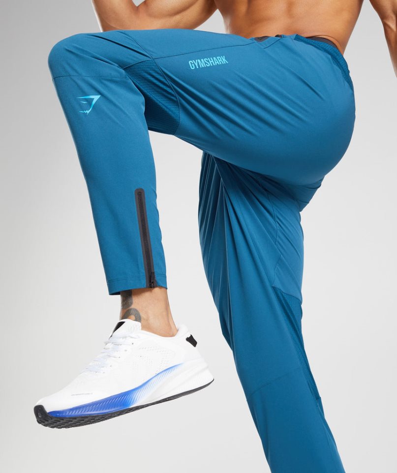 Pantalones Jogger Gymshark Híbrido Woven Hombre Azules | ES3845-YH