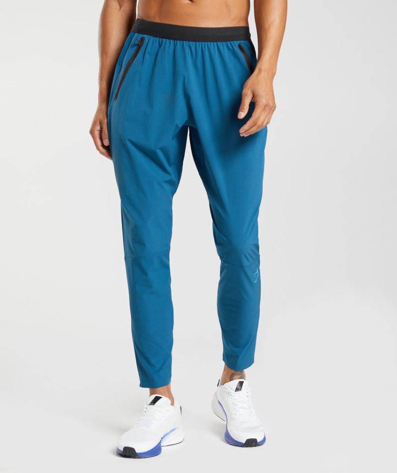 Pantalones Jogger Gymshark Híbrido Woven Hombre Azules | ES3845-YH