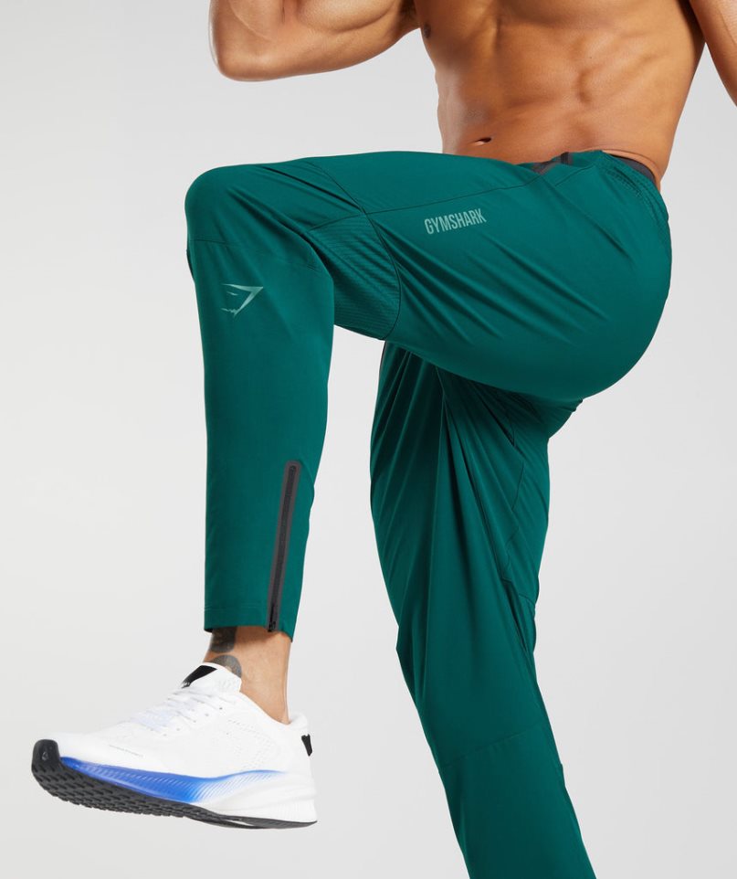 Pantalones Jogger Gymshark Híbrido Woven Hombre Verde | ES7013-WS