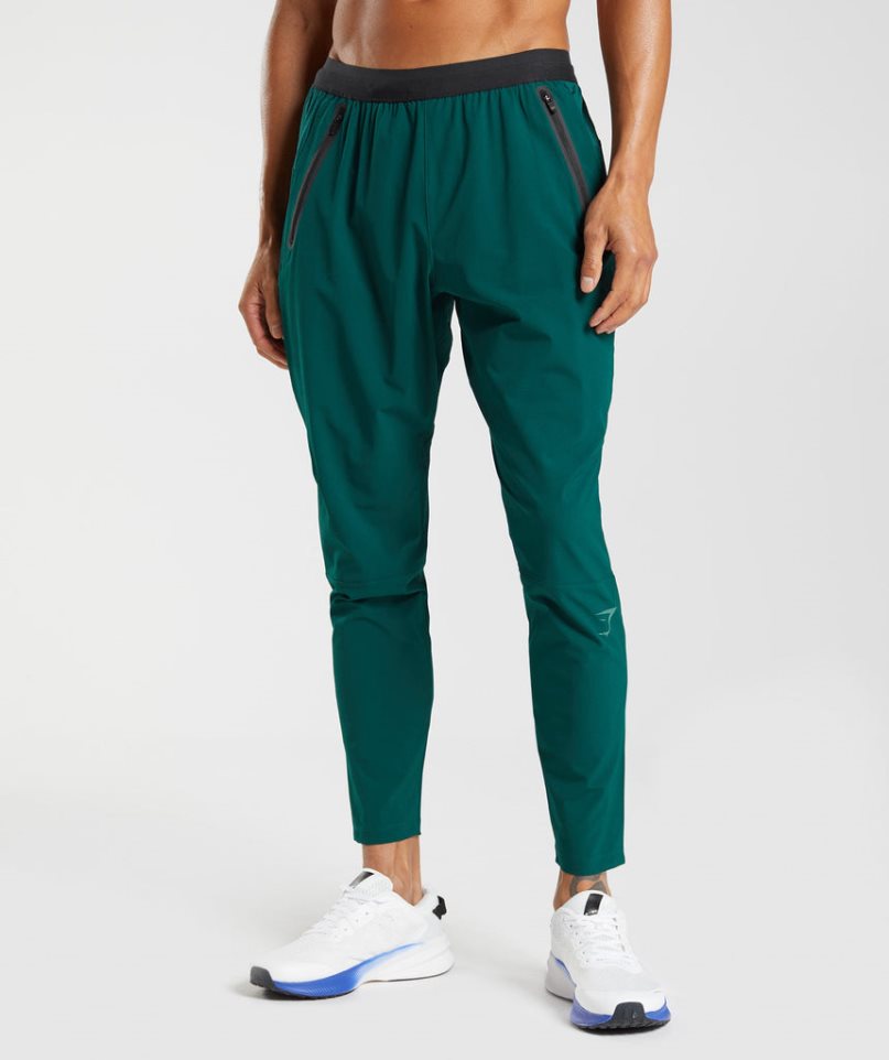 Pantalones Jogger Gymshark Híbrido Woven Hombre Verde | ES7013-WS