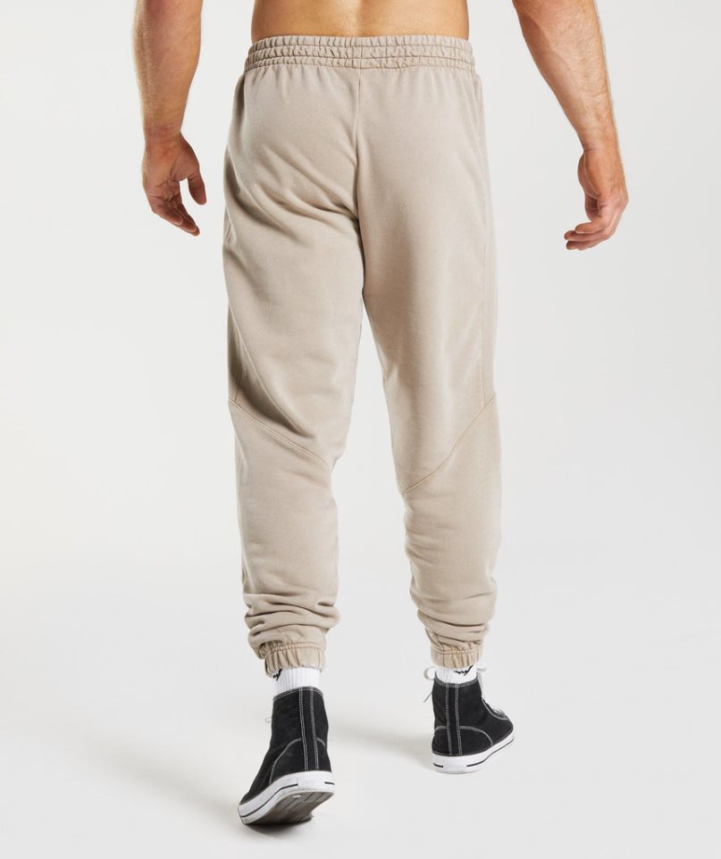 Pantalones Jogger Gymshark Power Washed Hombre Beige | ES0361-HN