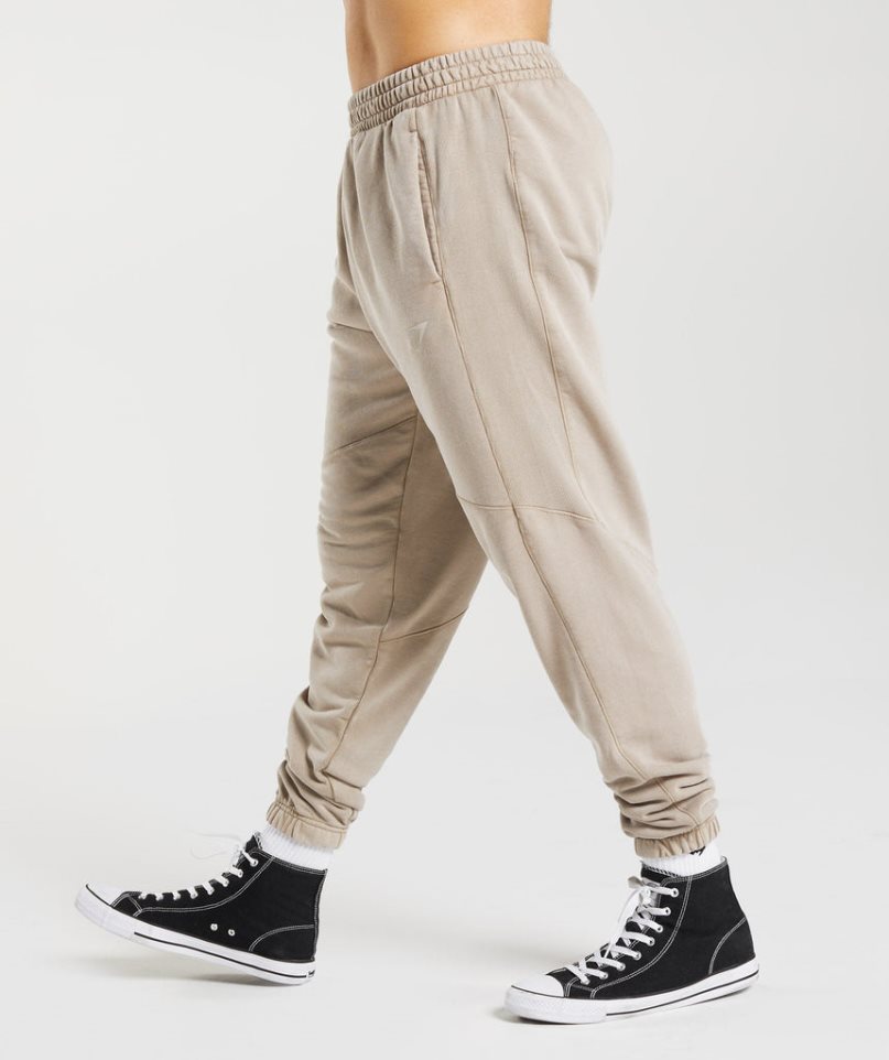 Pantalones Jogger Gymshark Power Washed Hombre Beige | ES0361-HN