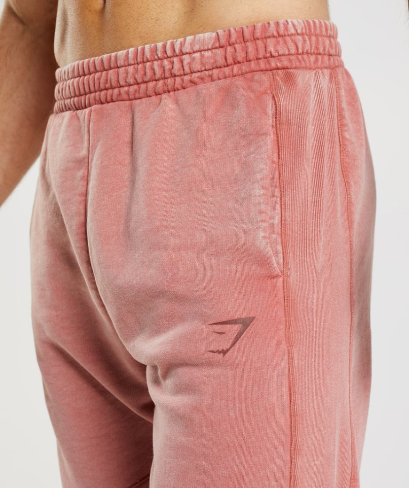 Pantalones Jogger Gymshark Power Washed Hombre Rosas | ES9215-FJ