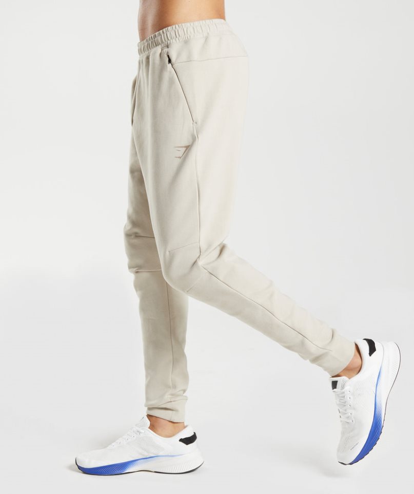 Pantalones Jogger Gymshark Rest Day Knit Hombre Creme | ES4569-QV