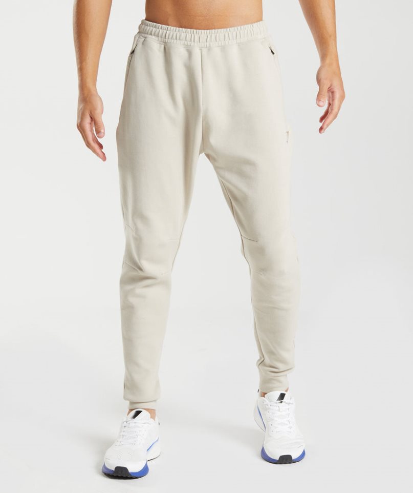 Pantalones Jogger Gymshark Rest Day Knit Hombre Creme | ES4569-QV