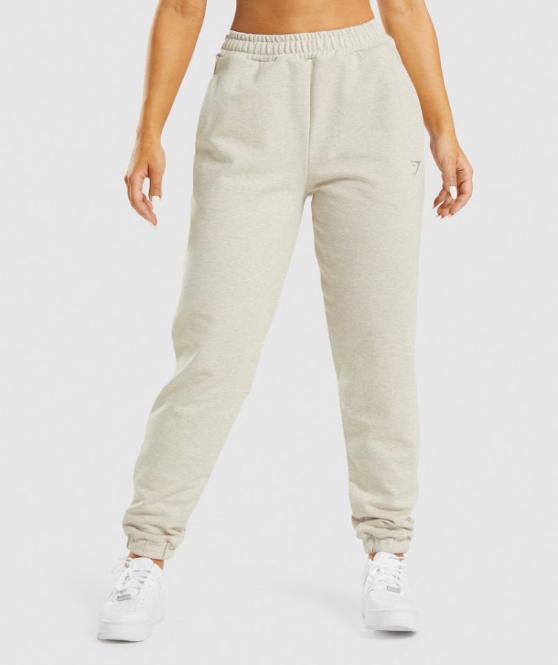 Pantalones Jogger Gymshark Rest Day Sweats Mujer Beige | ES4285-MB