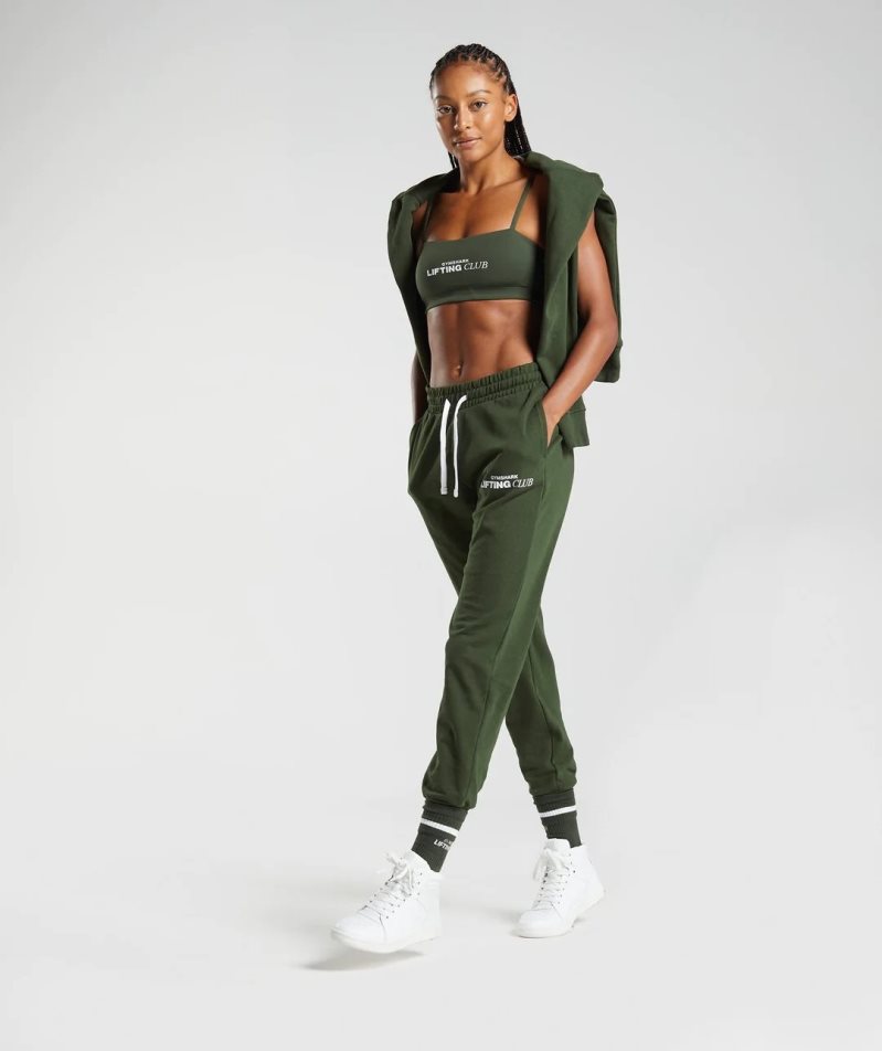 Pantalones Jogger Gymshark Social Club Mujer Verde Oliva | ES0879-VH