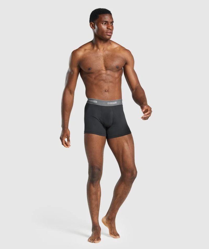 Ropa Interior Gymshark Sports Tech Boxers 2pk Hombre Negras | ES6085-IB